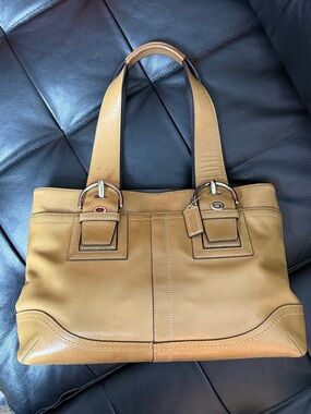 Coach Tan Leather Tote Bag